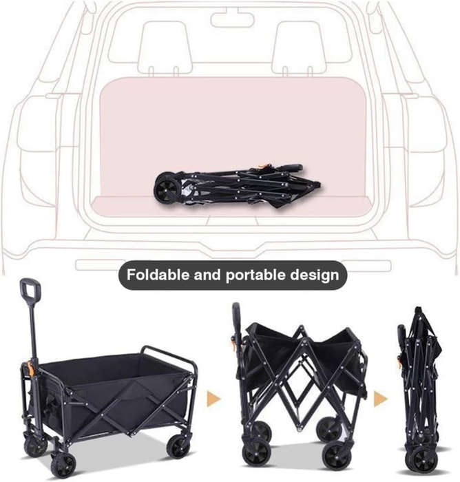 ZS - Foldable Adventurer Wagon Cart Black