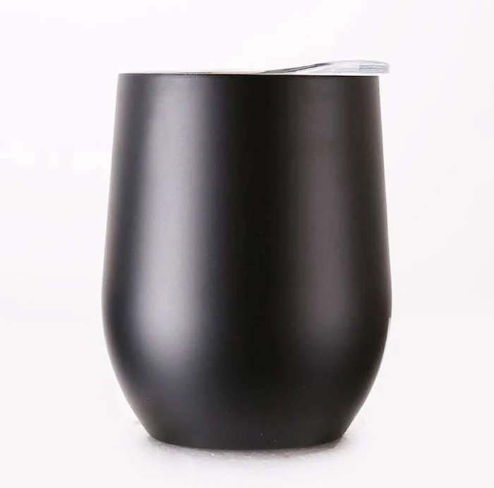ZS - 350ml/12oz Stainless Steel Insulated Travel Mug With Lid Black