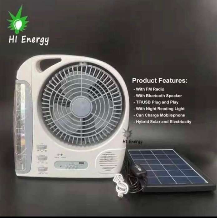 GD-8028 6 in 1 Rechargeable Solar Fan