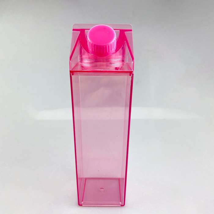 ZS - Milk - Water - Juice Clear Plastic Water Bottle 1L Pink