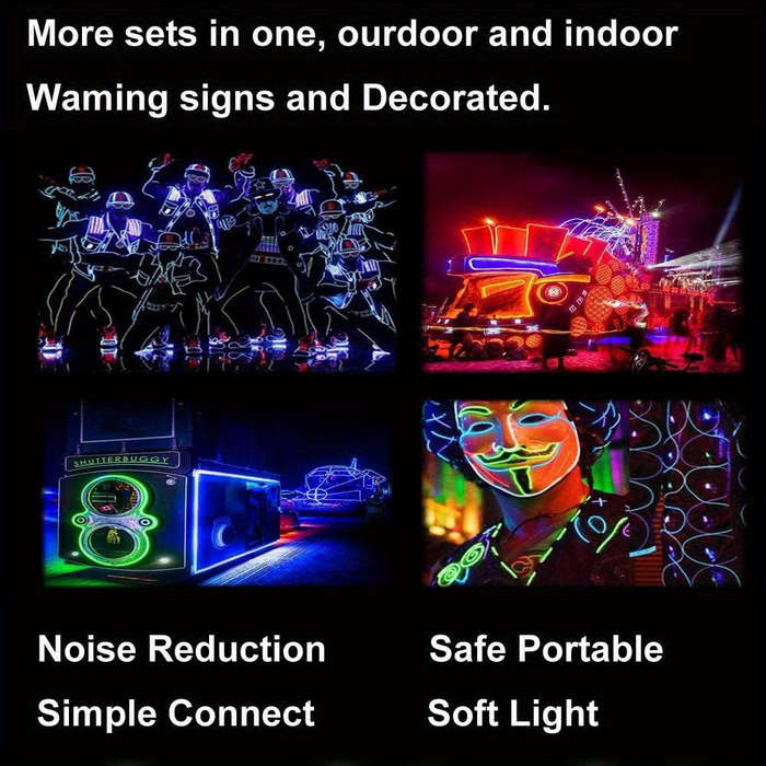 1pc x 1meter Electroluminescent Neon Lights with Flash Multiple Colors to Choose from Ideal for D...
