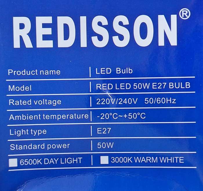 Redisson 50 Watt E27 LED Bulb