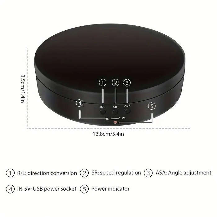 1pc Premium Electric Rotating Display Stand - 360 Degree Auto-Rotation