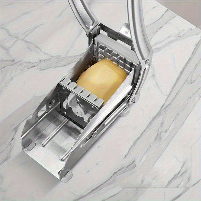 Stainless Steel French Fry Cutter - Effortlessly Slice Potatoes, Carrots, Cucumbers, and Onions