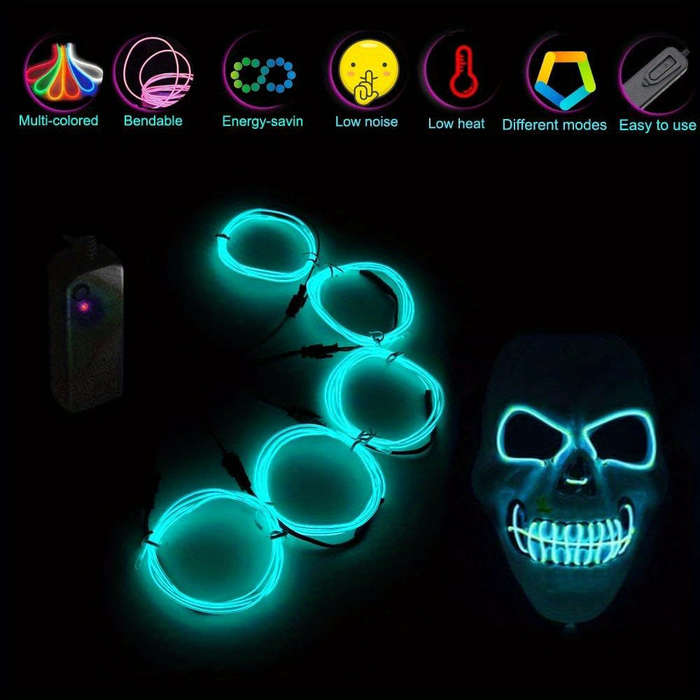 1pc x 1meter Electroluminescent Neon Lights with Flash Multiple Colors to Choose from Ideal for D...