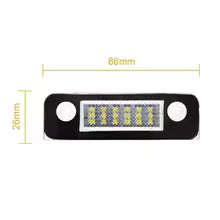 2pcs Error Free White LED License Number Plate Lights Lamps