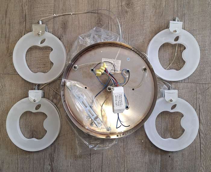 Themed Chandelier - 4 Hanging Apples