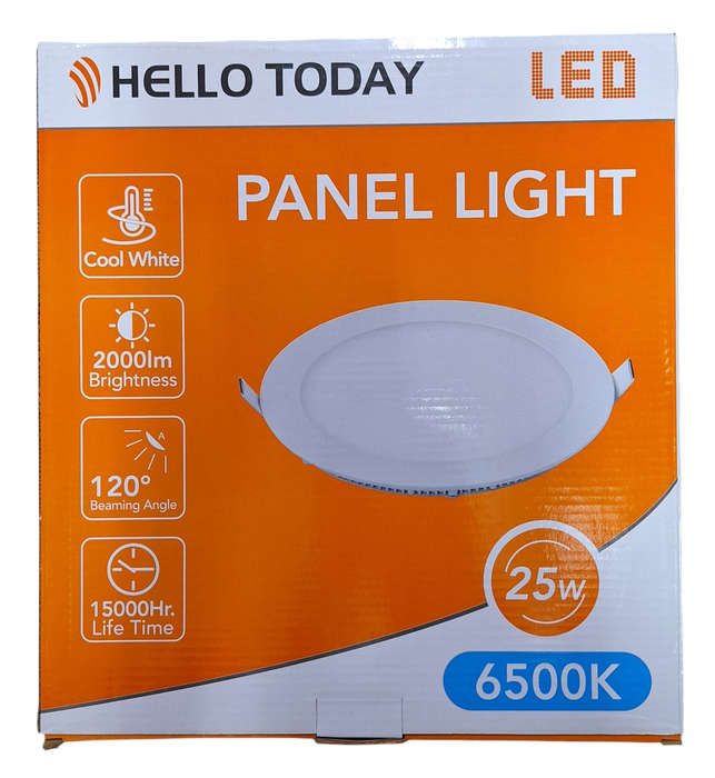 Hello Today 25W 6500k Round Panel Light - Cool White