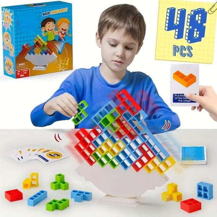 48pcs Fun Balance Stacking Building Blocks Board Game