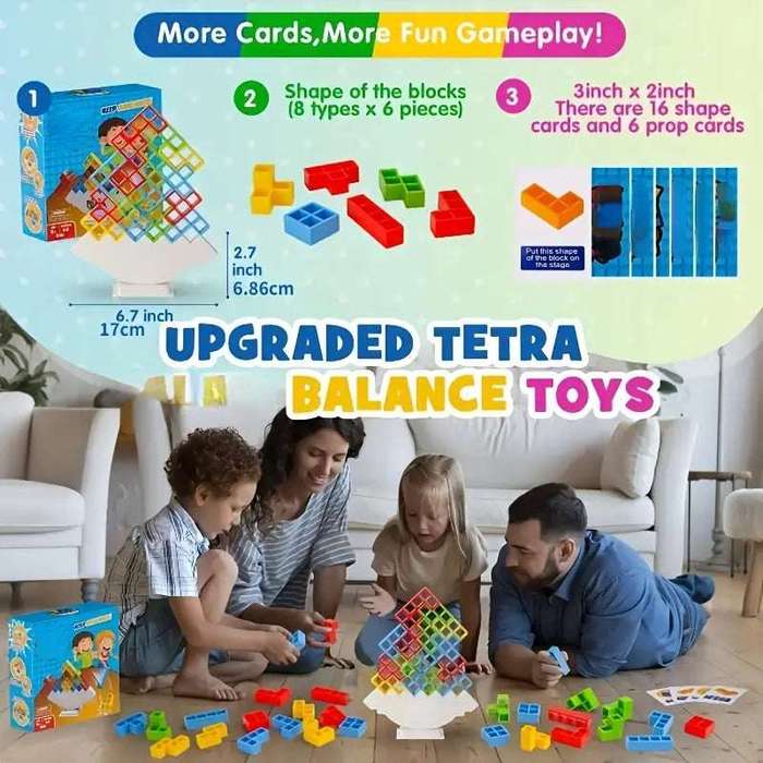 48pcs Fun Balance Stacking Building Blocks Board Game