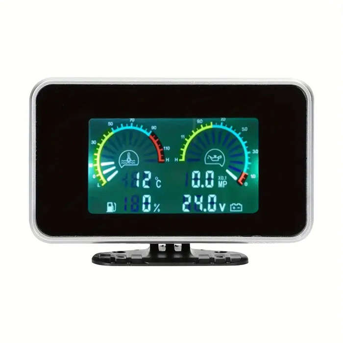 1pc Universal 4-in-1 Digital Car Dashboard Gauge