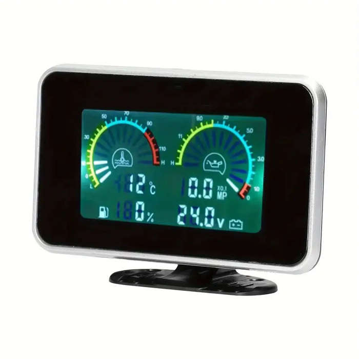 1pc Universal 4-in-1 Digital Car Dashboard Gauge