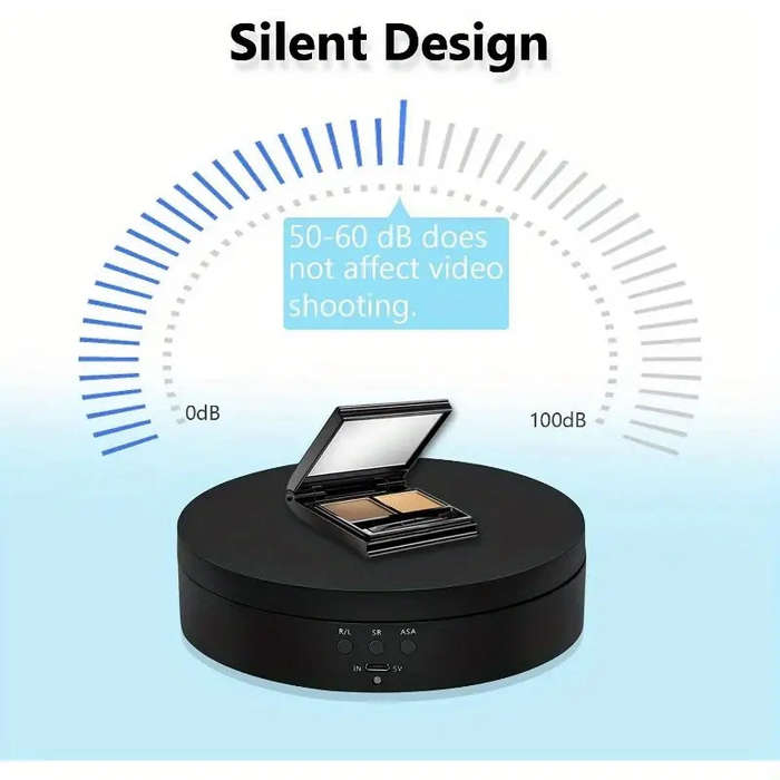 1pc Premium Electric Rotating Display Stand - 360 Degree Auto-Rotation