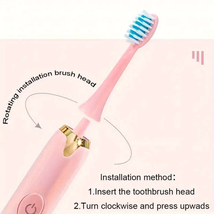 6-Brush-Head Electric Toothbrush for Adults