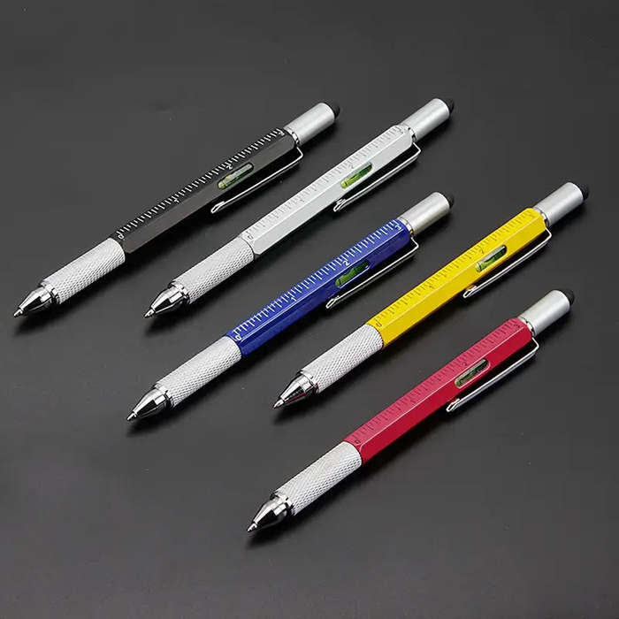 3pc Mixed Color Hexagonal 6-in-1 Multifunction Stylus Pens