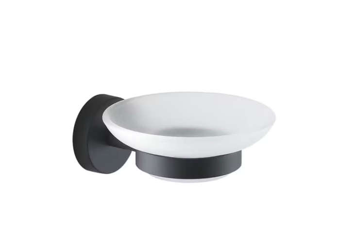 Metal Wall Mount Soap Holder Ceramic Glass