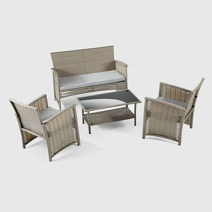 Frederic Patio Lounge Set - Stone