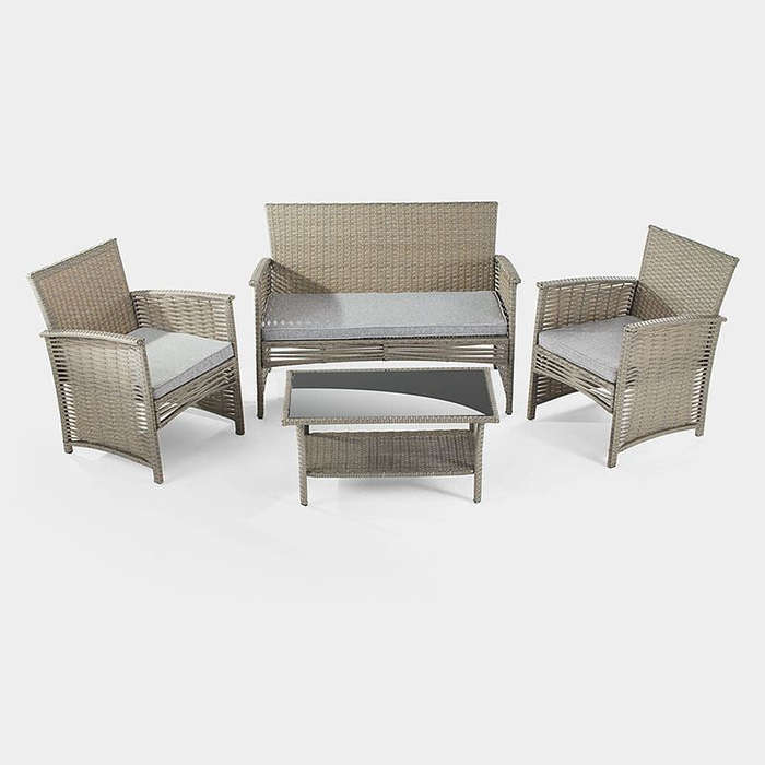Frederic Patio Lounge Set - Stone