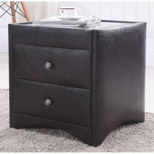 Contemporary Faux Leather Pedestal - Brown