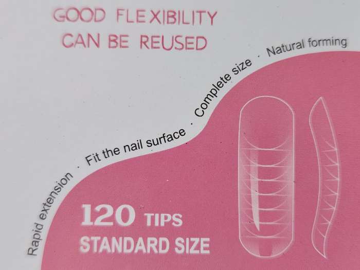 Poly Gel False Nail COFFIN Shape Tips 120Pcs Reusable - Miss Smoo