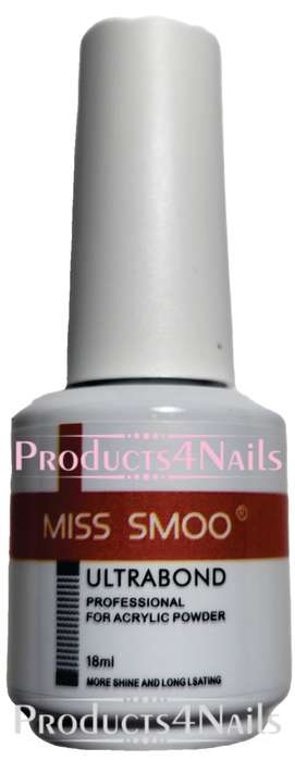 Miss Smoo Ultra Bond 18ml - White Bottle "Acrylic Powder Top"