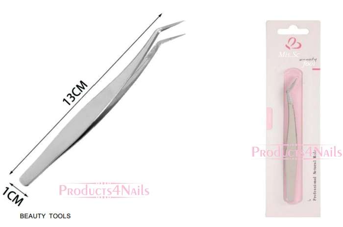 Tweezer Angled - Miss Smoo (SILVER)