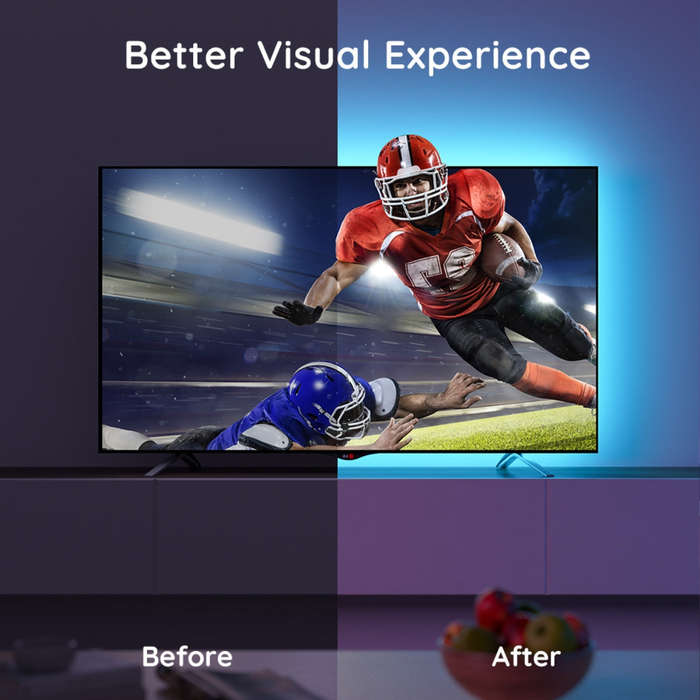 Govee Bluetooth RGB LED Backlight Strip for TVs (TV Sizes of 46-60 Inches)