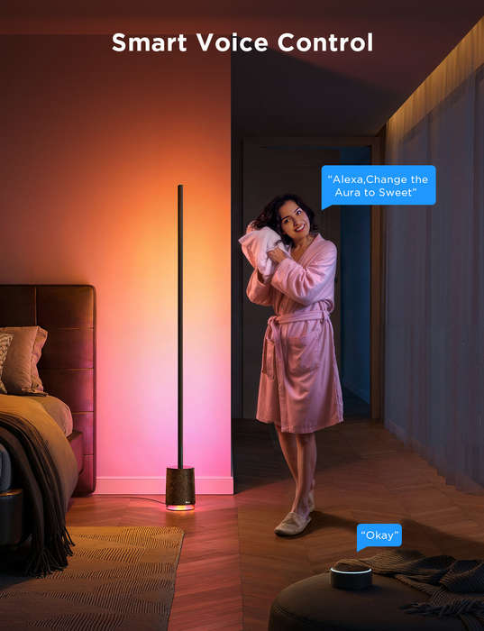 Govee Floor Lamp Pro RGBICWW Smart Floor Lamp with Speaker - 1.7m - Black