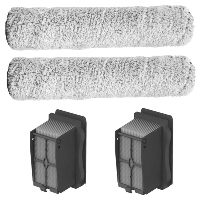 iFLOOR 3/iFLOOR Breeze/FLOOR ONE S3 Breeze Replacement 2xHEPA Filter Assembly, 2xBrush Roller