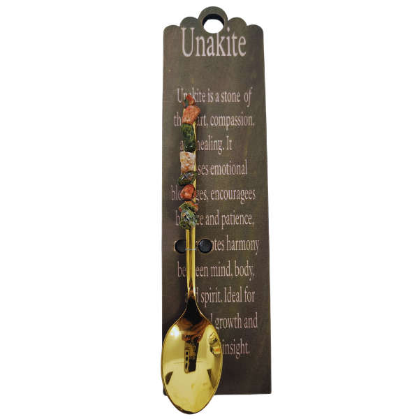 Golden Altar Spoon with Unakite