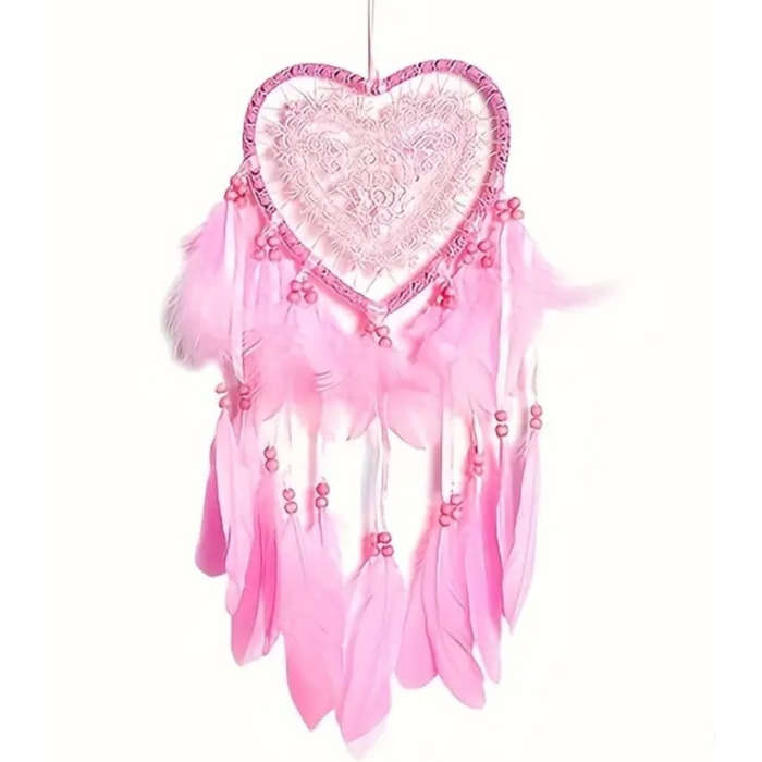 Heart-Shaped Pink Dreamcatcher