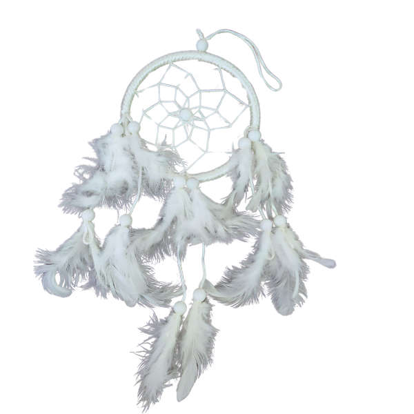 Pure Serenity  White Feather Dreamcatcher