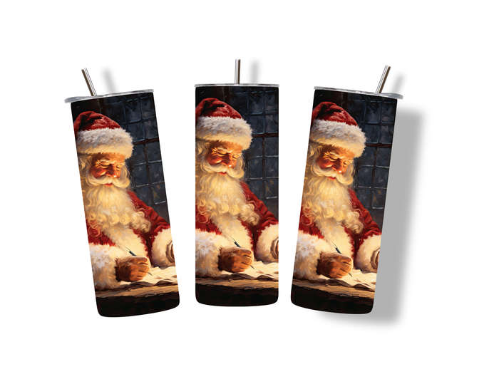 Santa At His Desk Tumbler