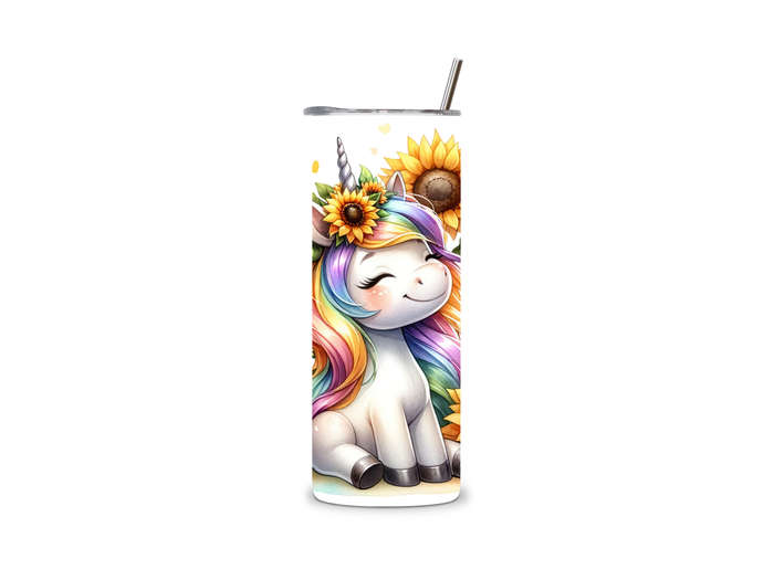 Sunflower Unicorn 20 oz Tumbler
