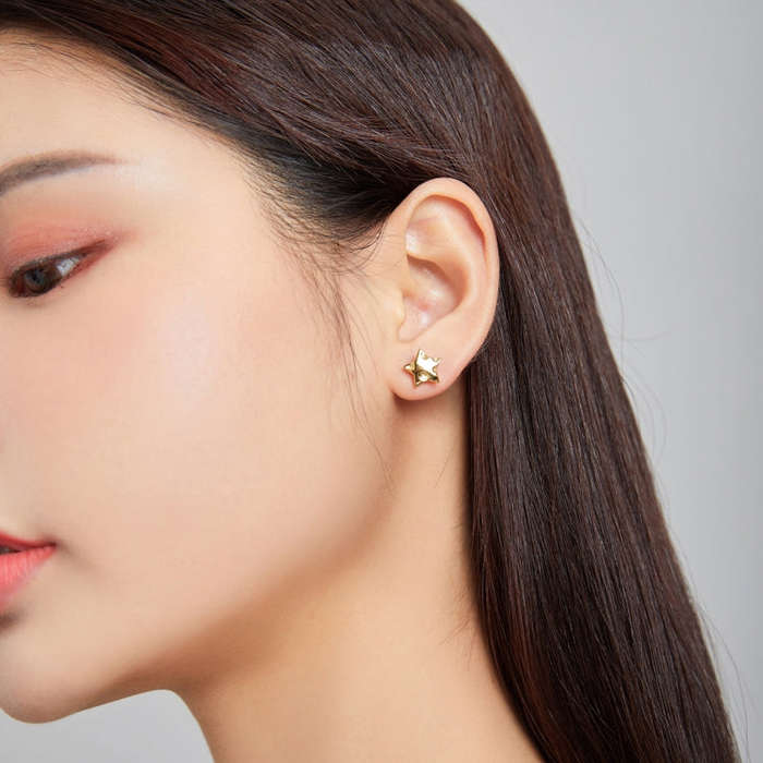 S925 Sterling Silver Star Women Earrings