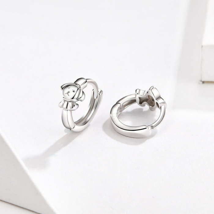 Simple Animal Earrings Dog Earrings S925 Sterling Silver Jewelry