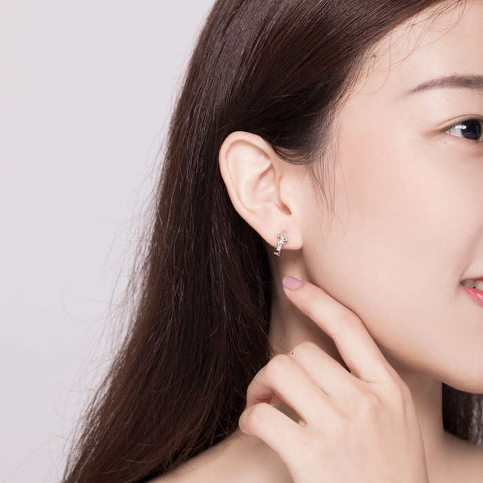 Simple Animal Earrings Dog Earrings S925 Sterling Silver Jewelry