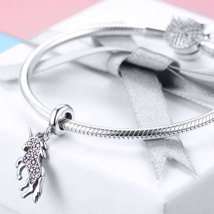 Unicorn DIY Beaded Ladies Bracelet Necklace Accessories S925 Sterling Silver Pendant Beads, Style...