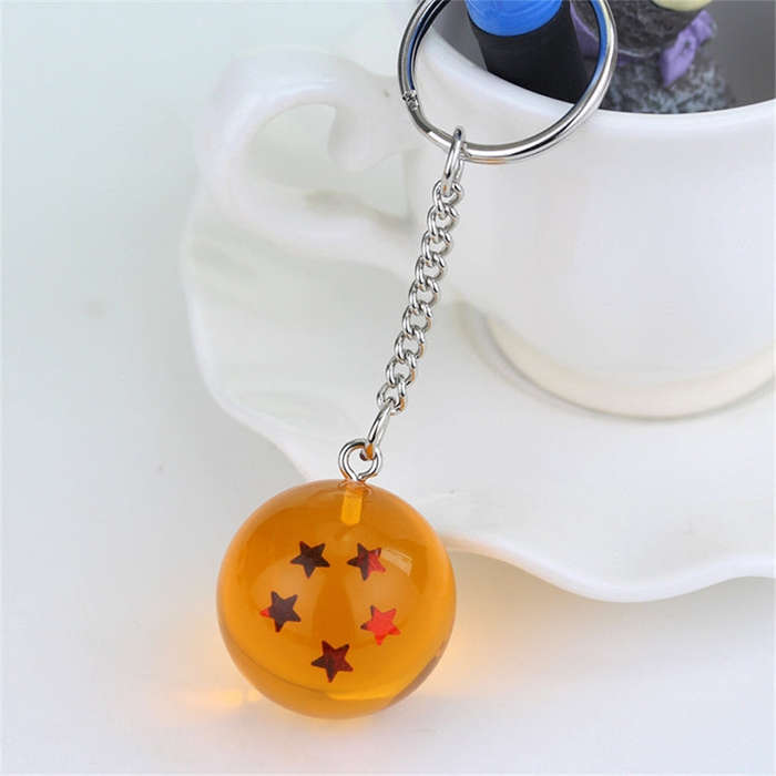 2 PCS Anime 7 Stars Balls 2.7cm PVC Figures Toys Keychain(5 star)