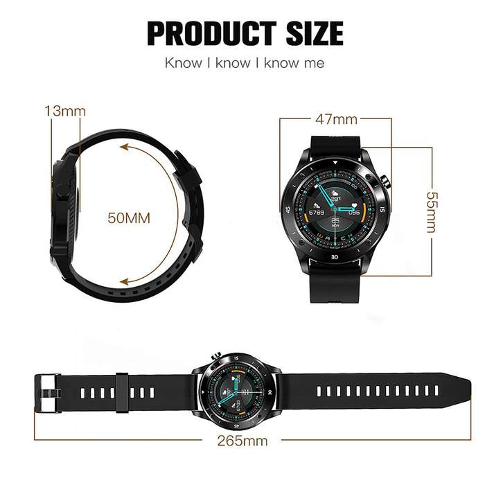Smart Watch Heart Rate Monitor Tracker Fitness Sports Watch F22 - Black