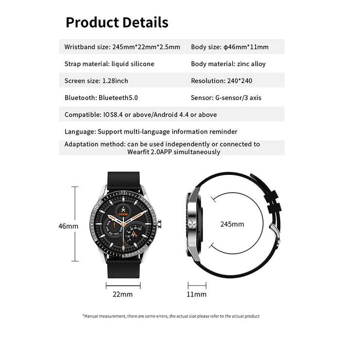 Smart Watch Heart Rate Monitor Tracker Fitness Sports Watch Y20 - Silver