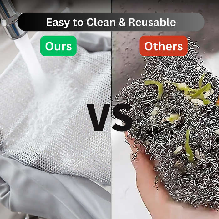 10 Pcs Multifunctional Non-Scratch Wire Dishcloth, Silver Wire Washing Cloth