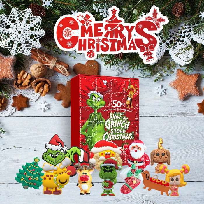 Dowmoo Green Fur Monster Grinch Advent calendar  24 random pieces