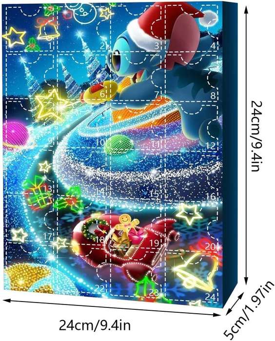 Stitch Cute Cartoon Advent Calendar - 24 Days of Advent Fun 