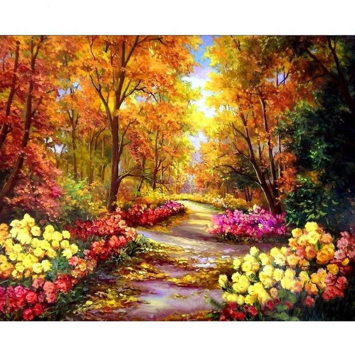 Paint By numbers for Adult - Autumn Dreams Framed Canvas