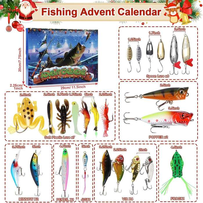 Fishing Advent Calendar  Christmas Fishing Blind Box Bait