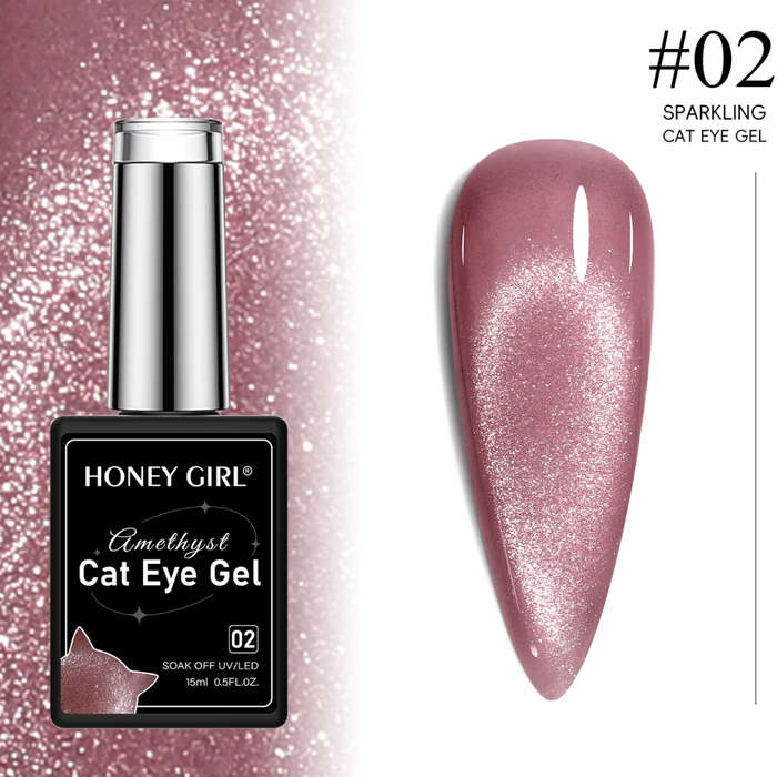 Amethyst Bronze Glow Magnetic Cat Eye Gel