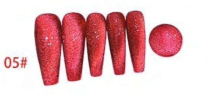 Crimson Emerald Pearl Magnetic Cat Eye Gel