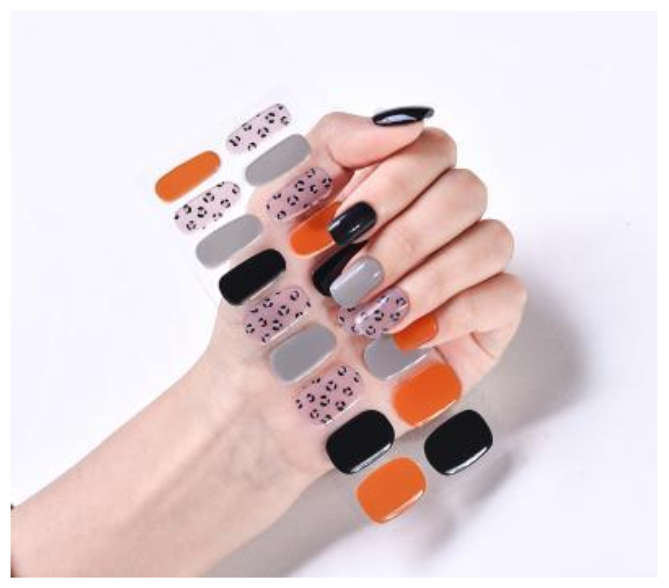 Tangerine Tiger Nail Strips
