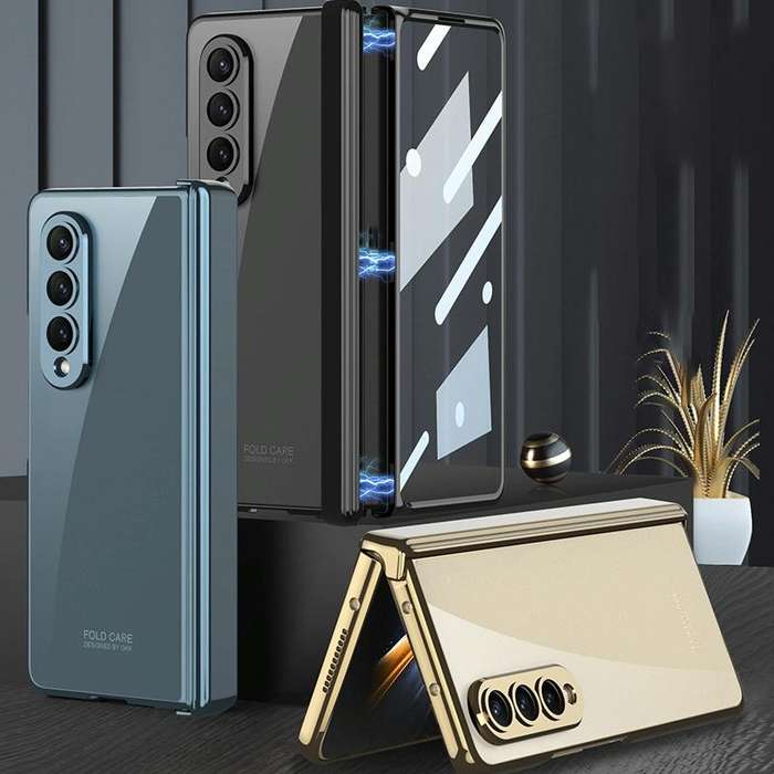 For Samsung Galaxy Z Fold4 GKK Magnetic Hinged Phantom Folding Phone Case(Black)
